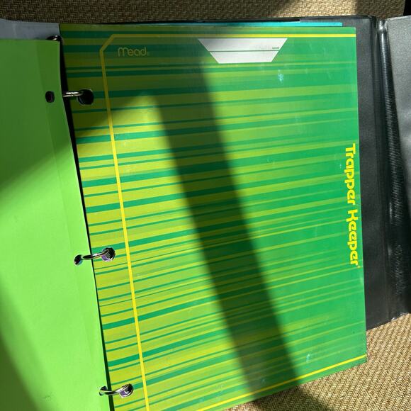 Mead Trapper Keeper Binder Retro Geometric Design 2000s with Folders - Picture 9 of 14